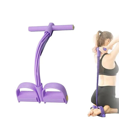 Resistance Band Multi Function Tension Rope Fitness Bands 6 Tube Elastic Yoga Pedal Puller For Sports Exercises Hommart