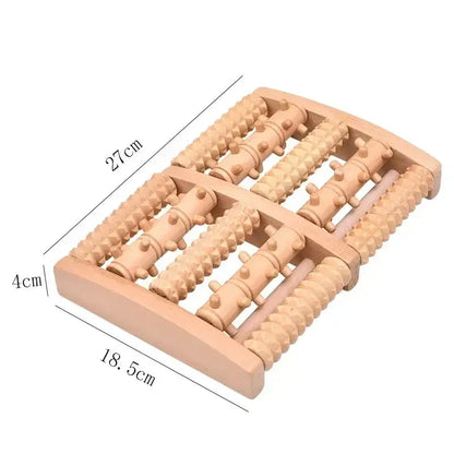 Wooden Foot Roller Wood Care Massage Reflexology Muscle Relax Relief Massager Hommart