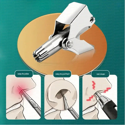 Manual  Nose Hair Trimmer Stainless Steel Hommart
