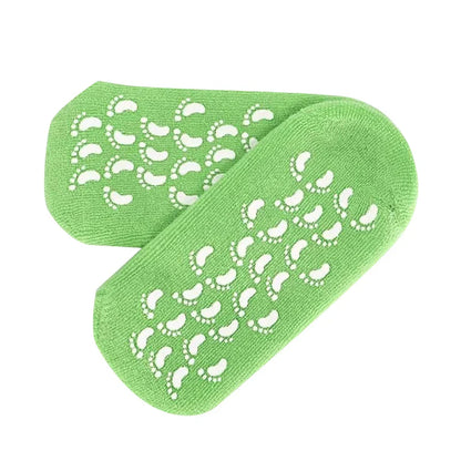 1Pair Multi Colored Essential Oil Moisturizing Socks Gloves For Dry Cracked