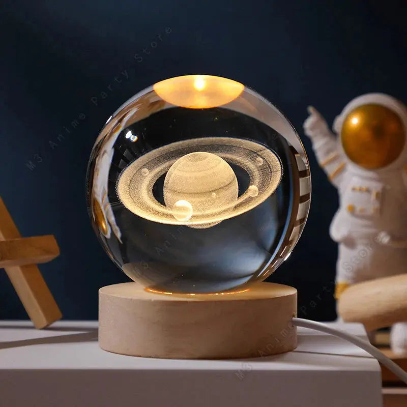 Unique 3D Crystal Ball Night Light Led Lamp 5 cm Homemart
