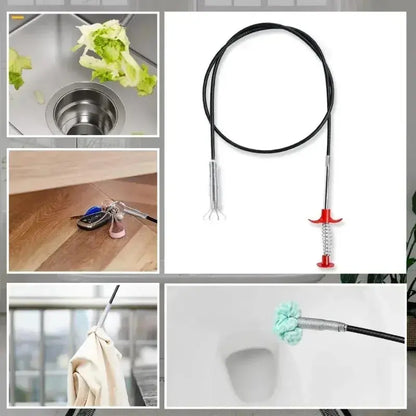 Flexible Spring Drain Unblocker for Sink Tub Kitchen KitchenBending Sink Tool Hommart