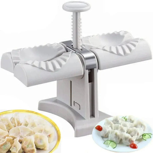 2x Dumpling Machine Kitchen Gadgets Make Two Dumpling Molds at Once Hommart