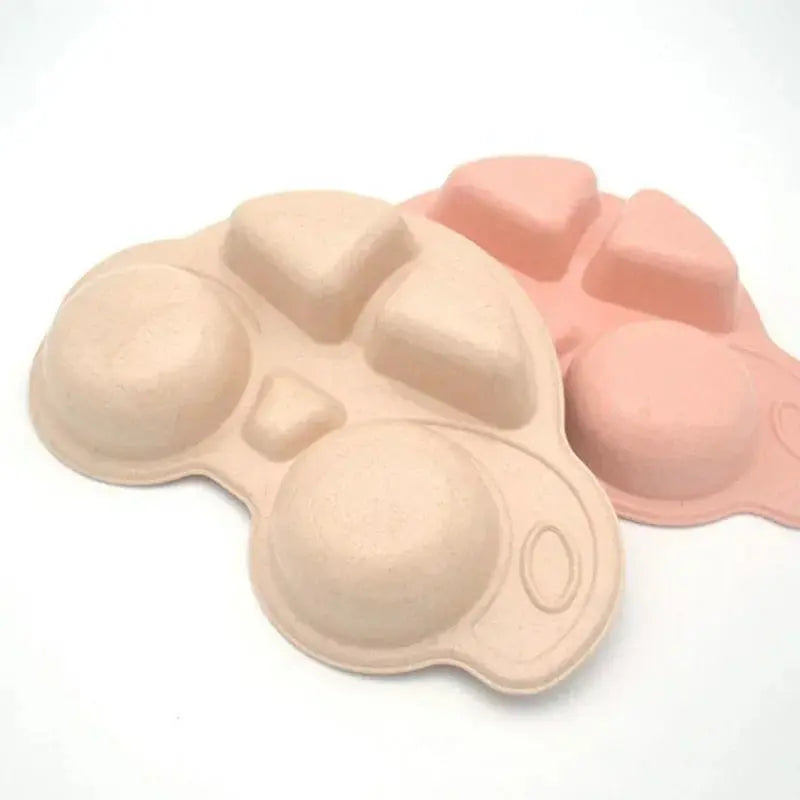 Cute Car Shaped Wheat Straw Tableware for Baby Kids Dishes Children Plates Hommart