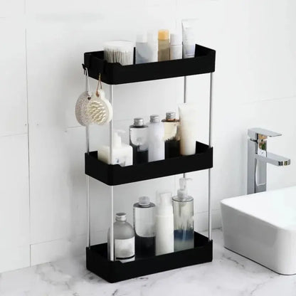 Space Saving Bathroom Storage Rack Multilayer Organizer for Toilet Vanity Cosmetics Standing Shelf with Easy Assembly Hommart