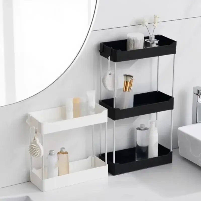 Space Saving Bathroom Storage Rack Multilayer Organizer for Toilet Vanity Cosmetics Standing Shelf with Easy Assembly Hommart