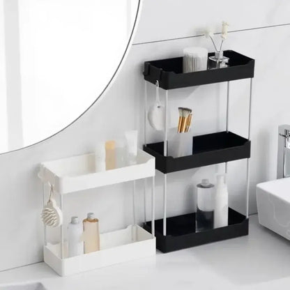 Space Saving Bathroom Storage Rack Multilayer Organizer for Toilet Vanity Cosmetics Standing Shelf with Easy Assembly Hommart
