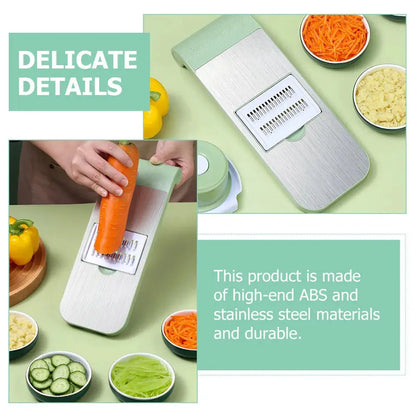 Kitchen Vegetable Cutter with Stainless Steel Blade 4-in-1 Slicer Grater Hommart