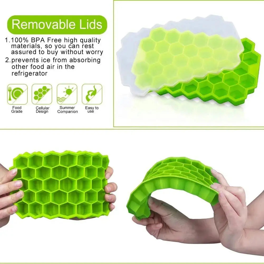 37 compartments honeycomb ice room mold jelly ice cube Hommart