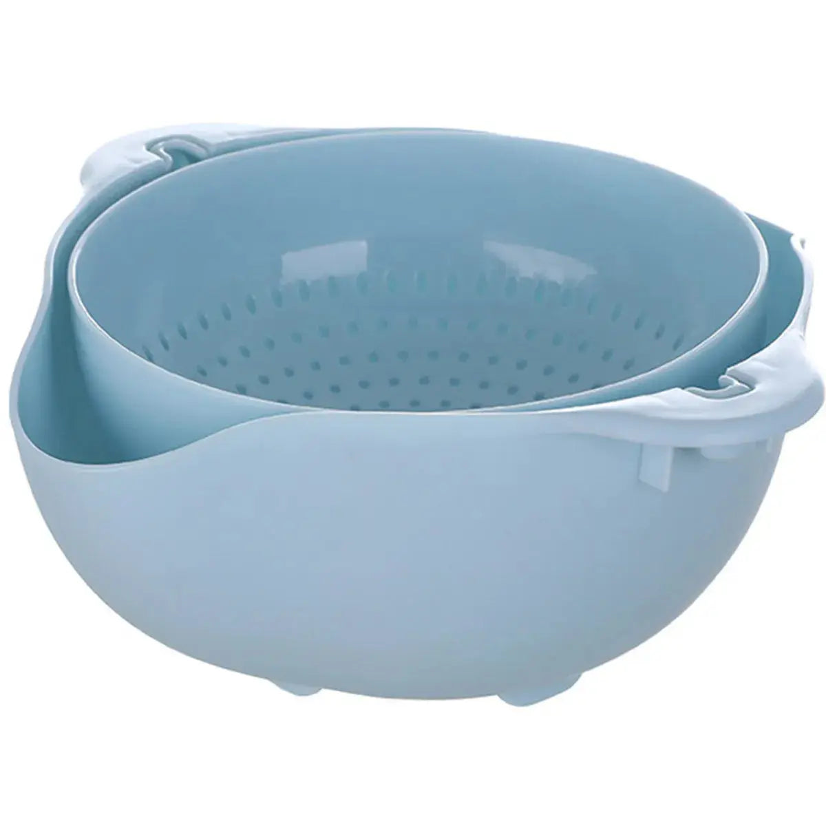 1Pcs Eco-Friendly Wheat Straw Double-Layer Colander Drain Basket Hommart