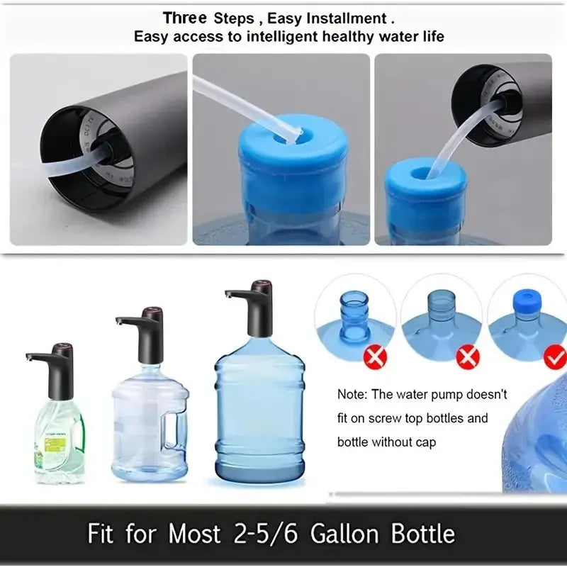 Portable 5-gallon Water Dispenser with USB Charging-Automatic Electric Pump Hommart