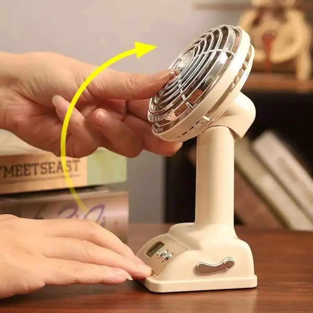 Vintage Style Digital Display 100 Speed Table Fan Homemart