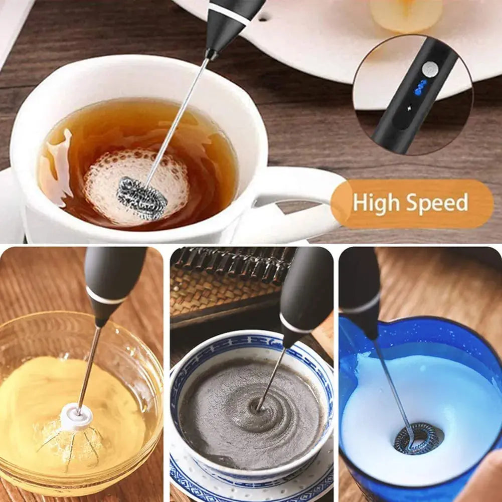 2 In 1 Coffee Egg Beater Rechargeable Homemart