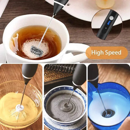 2 In 1 Coffee Egg Beater Rechargeable Homemart