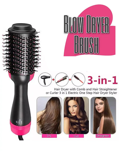 One Step Hot Air Brush Dryer & Straightener